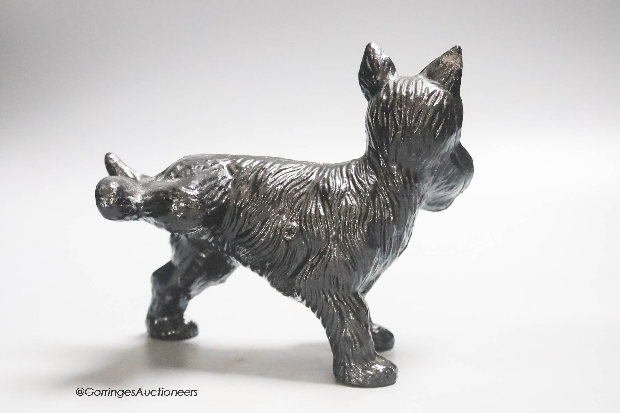 A cast iron terrier doorstop, height 17cm